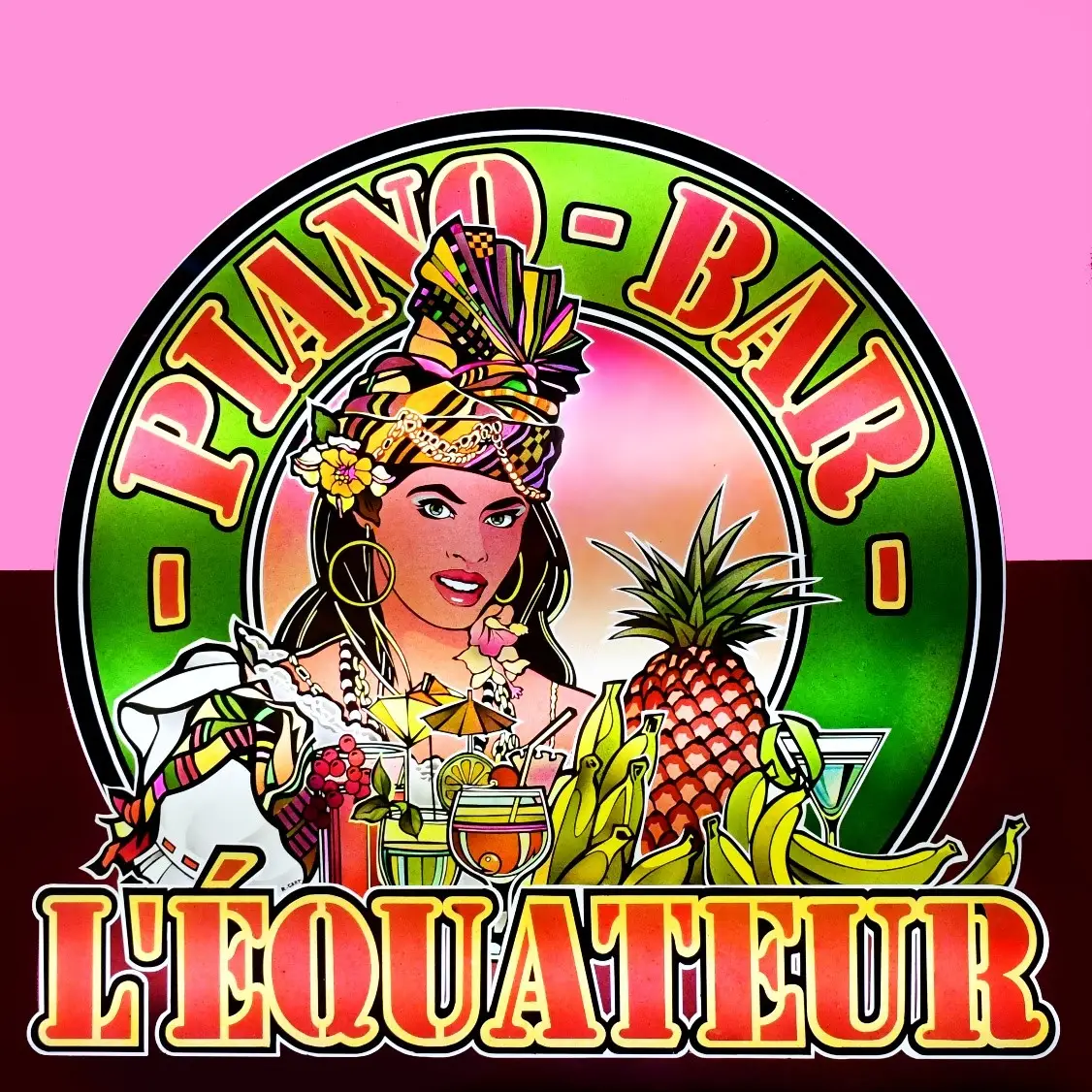 Vitrail du Piano-Bar L'Équateur, Hôtel TIAMA Abidjan